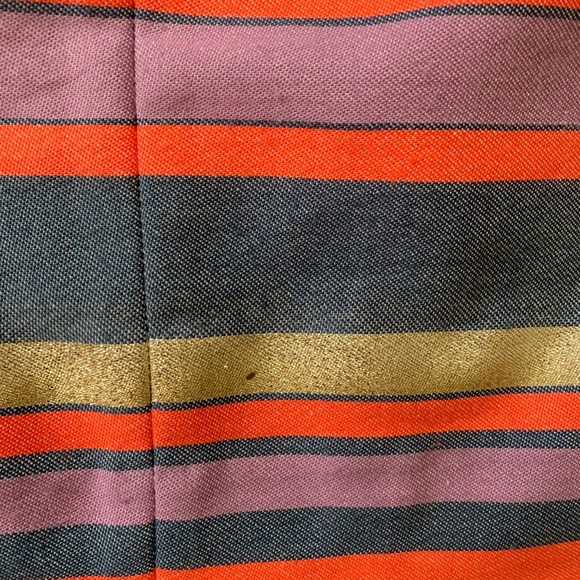 J. Crew Gold metallic stripped mini skirt. - Picture 7 of 8